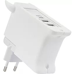 Сетевое зарядное устройство Momax U.Bull 1 Type C + 2 USB Charger EU White (UM3SEUW) - миниатюра 4
