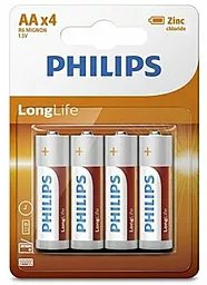 Батарейки Philips AA / R6 Long Life 4 шт