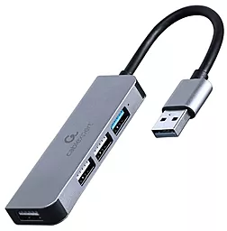 USB хаб Cablexpert 4-in-1 hub gray (UHB-U3P1U2P3-01) - фото USB хаб Cablexpert 4-in-1 hub gray (UHB-U3P1U2P3-01)