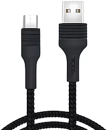 Кабель Ridea RC-M112 Fila USB-A - micro USB 15w 3a 1м cable Black - фото Кабель Ridea RC-M112 Fila USB-A - micro USB 15w 3a 1м cable Black