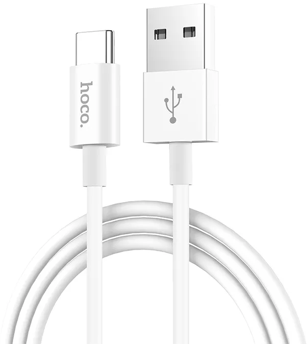 Кабель Hoco X23 Skilled USB-A - Type-C 12w 2.4a 1м cable White - фото 4