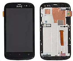 Дисплей HTC Desire V (T328w) с тачскрином и рамкой, Black - фото Дисплей HTC Desire V (T328w) с тачскрином и рамкой, Black