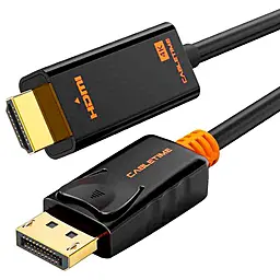 Видеокабель DisplayPort - HDMI v2.0 4k 60hz 1.8m black (CD32K) Cabletime - фото Видеокабель DisplayPort - HDMI v2.0 4k 60hz 1.8m black (CD32K) Cabletime