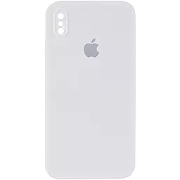 Чехол Silicone Case Full Camera Square для Apple iPhone X, iPhone XS White