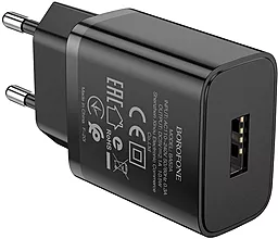 Сетевое зарядное устройство Borofone BA52A Gamble 2.1a home charger black - миниатюра 3