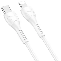 Кабель Hoco X37 Cool Power USB Type-C - Lightning 27w 3a 0.5м PD сable white - фото Кабель Hoco X37 Cool Power USB Type-C - Lightning 27w 3a 0.5м PD сable white