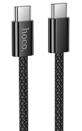 Кабель Hoco X105 Hero USB Type-C - Type-C 60w 3a PD 1м cable Black - фото Кабель Hoco X105 Hero USB Type-C - Type-C 60w 3a PD 1м cable Black