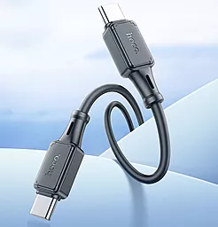 Кабель Hoco X101 silicone USB Type-C - Type-C 60w 3a 1м PD cable Black - миниатюра 5 Кабель Hoco X101 silicone USB Type-C - Type-C 60w 3a 1м PD cable Black - миниатюра 5
