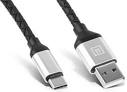 USB Кабель REAL-EL Premium Leather USB Type-C Cable Black - мініатюра 4