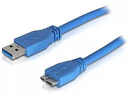 USB Кабель Atcom 0.8M micro USB 3.0 Cable Blue (12825)