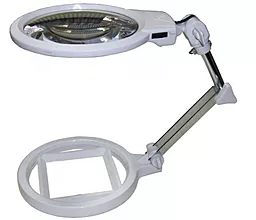 Лупа настольная Magnifier MG3B-1A 130мм / 2х 26мм / 6х с LED подсветкой