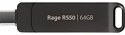 Флешка Patriot 64 GB Rage R550 USB 3.2 Gen 1 Type-A+C Black (PE64GR550DSAD) - фото Флешка Patriot 64 GB Rage R550 USB 3.2 Gen 1 Type-A+C Black (PE64GR550DSAD)