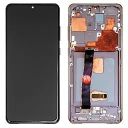 Дисплей Samsung Galaxy S20 Ultra G988 з тачскріном і рамкою, (OLED), Grey