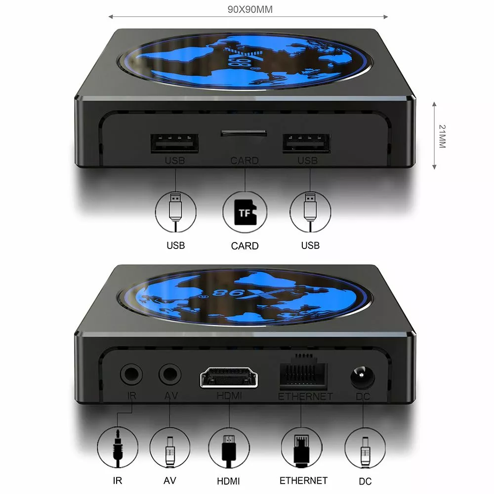 Смарт приставка Android TV Box X98 mini 4/32 GB - фото 3
