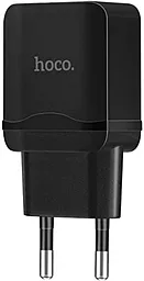 Сетевое зарядное устройство Hoco C33A 2.4a 2xUSB-A ports charger black - фото Сетевое зарядное устройство Hoco C33A 2.4a 2xUSB-A ports charger black