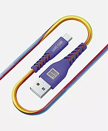 Кабель Luxe Cube Kevlar USB-A - micro USB 12w 2.4a 1.2м cable Blue (8886668686259)
