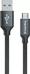 USB Кабель ColorWay micro USB Cable Black (CW-CBUM002-BK)