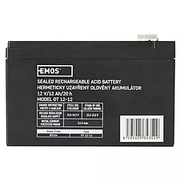 Акумуляторна батарея Emos 12V 12Ah AGM (B9656 / FAST.6.3 MM)