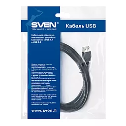 Шлейф (Кабель) Sven USB 2.0 AM-AF 3m (01300109) - мініатюра 4