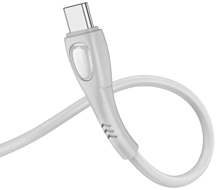 Кабель Borofone BX98 Superior USB Type-C - Type-C 60w 3a 1м PD cable Gray - фото 3