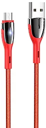 Кабель Hoco U89 Safeness USB-A - micro USB USB 12w 2.4a 1.2м cable Red - фото Кабель Hoco U89 Safeness USB-A - micro USB USB 12w 2.4a 1.2м cable Red