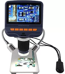 Мікроскоп Andonstar AD106S, USB/с дисплеем, 2,0 Мп, верхняя подсветка, плавная регулировка кратности, до 220Х - мініатюра 4
