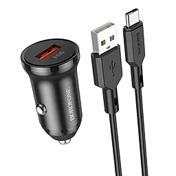Автомобильное зарядное устройство Borofone BZ18 18w QC3.0 home charger + USB-C cable black