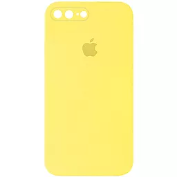 Чохол Silicone Case Full Camera Square для Apple iPhone 7 Plus, iPhone 8 Plus Yellow