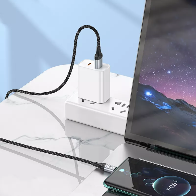 Кабель Hoco X102 Fresh USB-A - Type-C 15w 3a 1м cable Black - фото 7