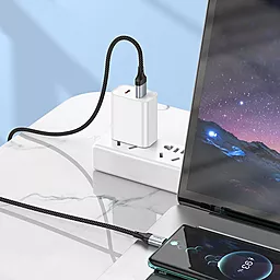 Кабель Hoco X102 Fresh USB-A - Type-C 15w 3a 1м cable Black - мініатюра 7 Кабель Hoco X102 Fresh USB-A - Type-C 15w 3a 1м cable Black - мініатюра 7