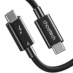 USB HD/PD Кабель Choetech Thunderbolt 4 8k 60hz 40gbps 100w 5a 0.8m USB Type-C - Type-C cable black (A3010-BK) - мініатюра 2