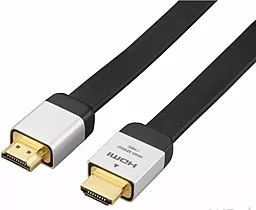 Видеокабель HDMI Slim High-Speed with Ethernet V2.0 1m Black Veron - фото Видеокабель HDMI Slim High-Speed with Ethernet V2.0 1m Black Veron