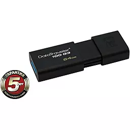 Флешка Kingston 64Gb DataTraveler 100 Generation 3 USB3.0 (DT100G3/64GB) Black