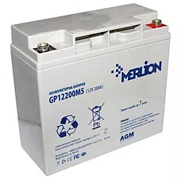 Акумуляторна батарея Merlion 12V-20Ah PREMIUM (GP1220M5PREMIUM)