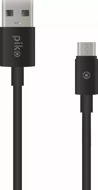 Кабель Piko USB-A - micro USB 12w 2.4a 0.2м сable Black (CB-UM10) - фото 1