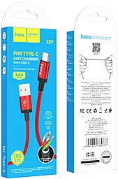USB Кабель Hoco X89 3A USB Type-C Cable Red - мініатюра 3