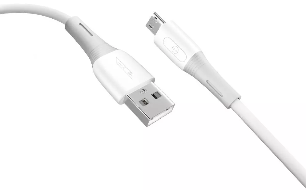 Кабель Ridea RC-SI35 SiliconePro USB-A - micro USB 15w 3a 1м cable White - фото 3