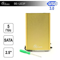 Карман для HDD PrologiX BS-U23F (BS-U23F-GOLD) Gold - фото Карман для HDD PrologiX BS-U23F (BS-U23F-GOLD) Gold