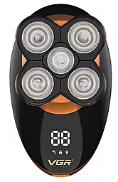 Электробритва VGR V-316 5 в 1, 9 насадок, IPX5, LED display Black-Gold - фото Электробритва VGR V-316 5 в 1, 9 насадок, IPX5, LED display Black-Gold