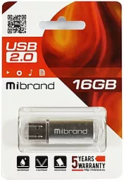 Флешка Mibrand Cougar 16GB USB 2.0 (MI2.0/CU16P1S) Silver - мініатюра 2