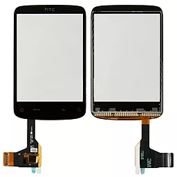 Сенсор (тачскрин) HTC Wildfire A3333 G8 (без микросхемы) с тачскрином, оригинал, Black