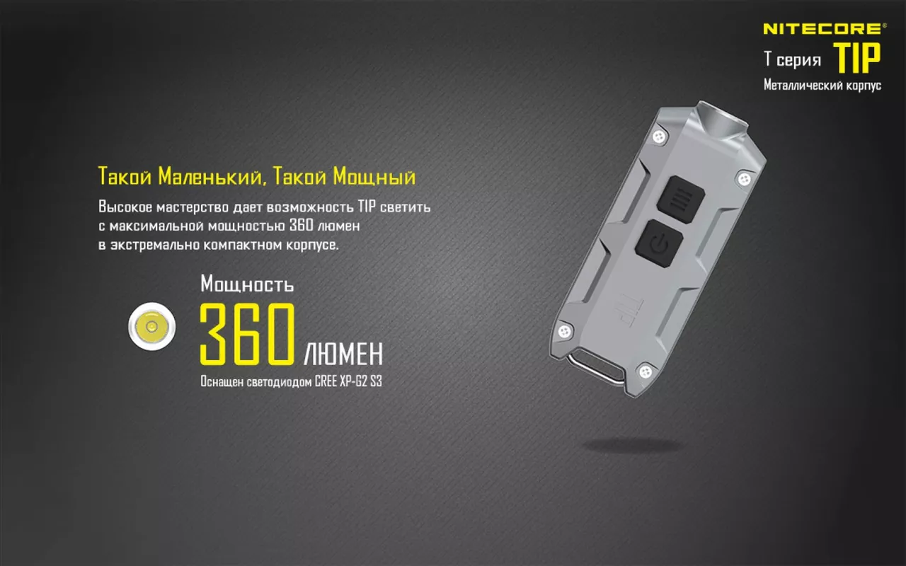 Фонарик Nitecore TIP (Cree XP-G2) Синий - фото 7