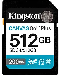 Карта пам'яті Kingston SDXC Canvas Go! Plus 512GB UHS-I U3 V30 Class 10 (SDG4/512GB) - фото Карта пам'яті Kingston SDXC Canvas Go! Plus 512GB UHS-I U3 V30 Class 10 (SDG4/512GB)