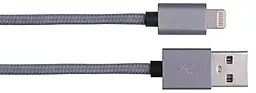 Кабель USB Momax Elit Link Lightning 3m Gray (DL6A) - миниатюра 4