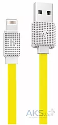 Кабель USB Hoco UPL18 Waffle Lightning Cable Flat 0.3M 2.1A Yellow