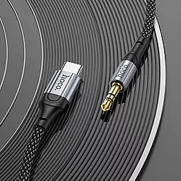 Аудио кабель Hoco UPA26 AUX mini Jack 3.5 мм - USB Type-C M/M cable 1 м black - миниатюра 6