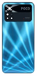 Задняя крышка корпуса Xiaomi Poco X4 Pro 5G со стеклом камеры Original Laser Blue