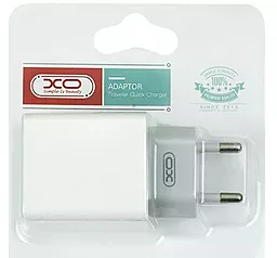 Мережевий зарядний пристрій XO L65 Double USB 2.4A White - мініатюра 3