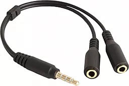 Аудіо розгалужувач XoKo SC-009 AUX mini Jack 3.5mm M/2xF 0.2m cable black - фото Аудіо розгалужувач XoKo SC-009 AUX mini Jack 3.5mm M/2xF 0.2m cable black