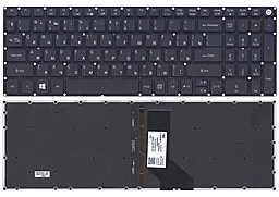 Клавиатура для ноутбука Acer E5-522 E5-573 без рамки, подсветка клавиш, Black